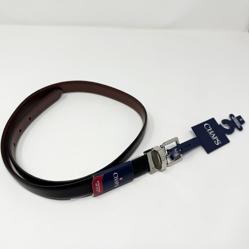 Chaps Black Brown Reversible Stretch Comfort Belt 7/8" Width Women's Sz S Career